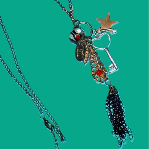 Keys, Star & Tassel Eclectic Necklace - Picture 10 of 16